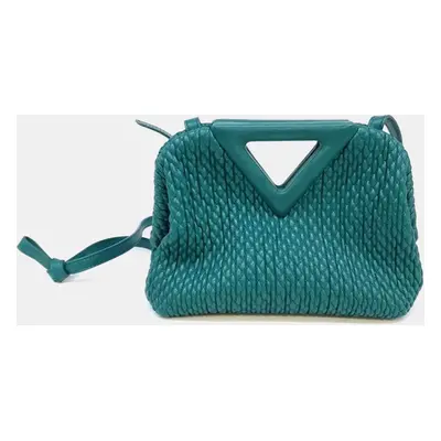 Bottega Veneta Blue Leather Point Shoulder Bag