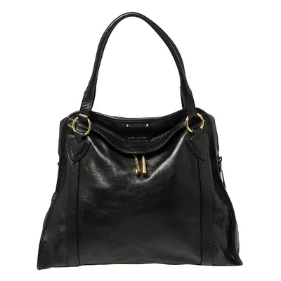 Marc Jacobs Black Leather Wellington Fulton Satchel