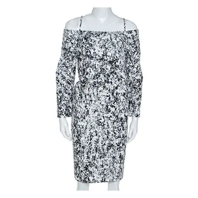 Jil Sander Monochrome Cotton Off Shoulder Risiko Dress