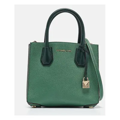 Michael Kors Green Leather Medium Mercer Tote