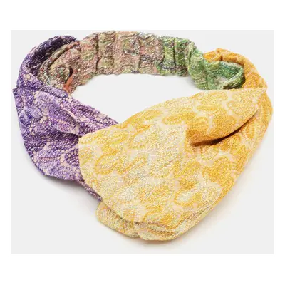 Missoni Mare Multicolor Patterned Lurex Knit Twisted Headband