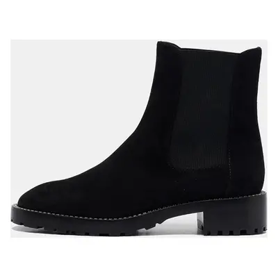 Stuart Weitzman Black Suede Kolbie Chelsea Boots Size