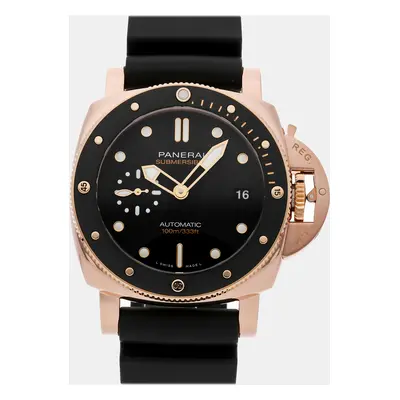 Panerai Black 18k Rose Gold Luminor PAM00974 Automatic Men's Wristwatch mm