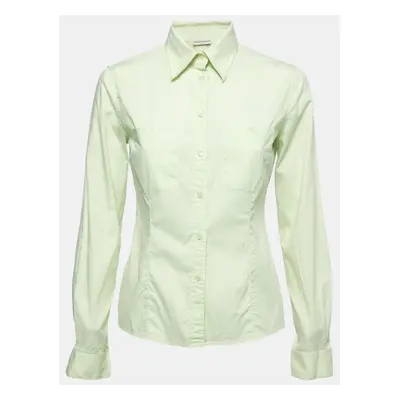 Emporio Armani Lime Green Cotton Button Down Shirt