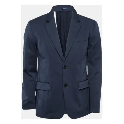 Zadig & Voltaire Navy Blue Cotton Blend Single Breasted Venice Blazer