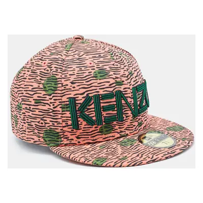 Kenzo Pink Print Cotton New Era Baseball Cap Size