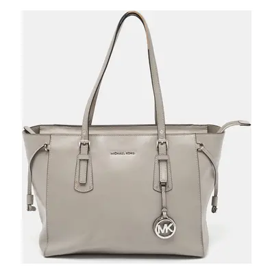 Michael Kors Grey Leather Voyager Tote