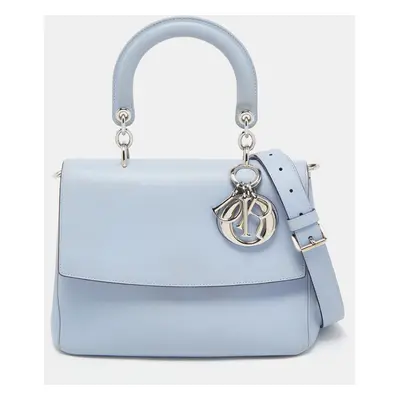 Dior Blue Leather Small Be Dior Flap Top Handle Bag