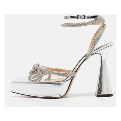 Mach & Mach Silver PVC Double Bow Pumps Size