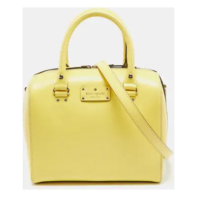 Kate Spade Yellow Leather Wellesley Alessa Satchel