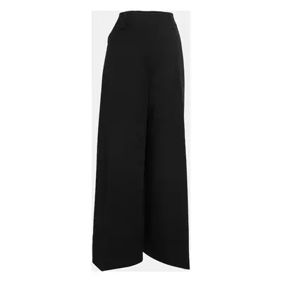 Gianfranco Ferre Vintage Black Wool-Crepe Wide Leg Pants