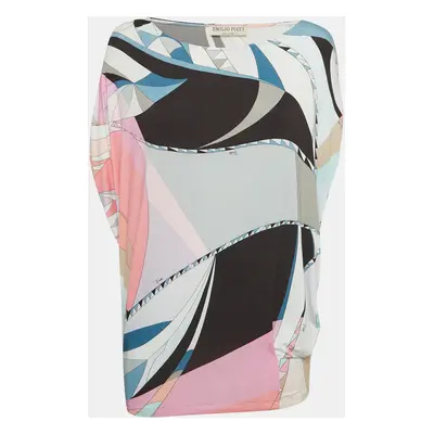 Emilio Pucci Multicolor Printed Jersey Batwing Blouse