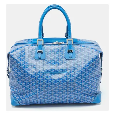 Goyard Blue Goyardine Canvas Bowling Bag