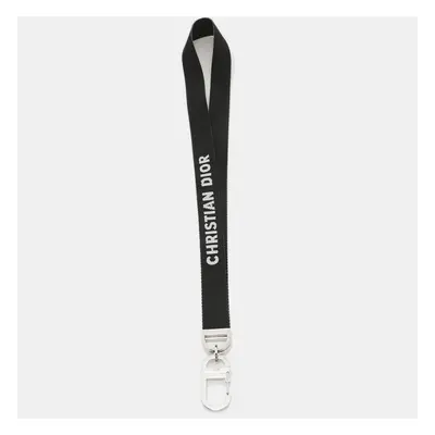 Dior Black Canvas Logo Lanyard