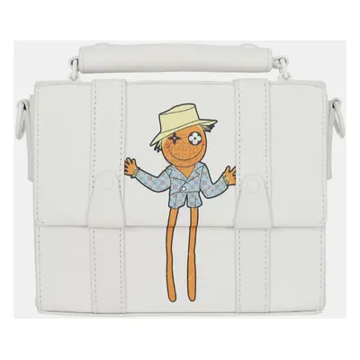 Louis Vuitton White Lambskin Leather Scarecrow Flap Soft Messenger Trunk