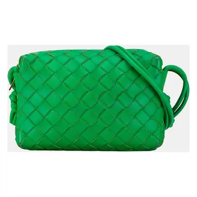 Bottega Veneta Green Mini Nappa Intrecciato Loop Camera Bag