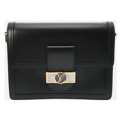 Louis Vuitton Black Leather Dauphine MM Chain Shoulder Bag