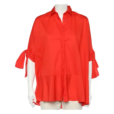 CH Carolina Herrera Red Cotton Oversized Shirt