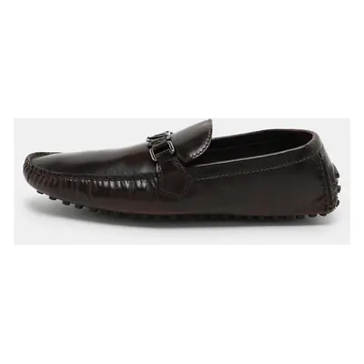 Louis Vuitton Brown Leather Hockenheim Loafers Size