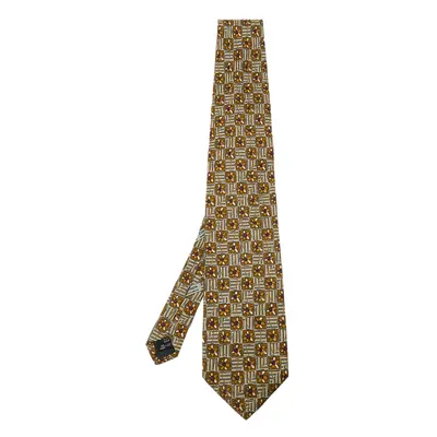 Ermenegildo Zegna Multicolor Floral Printed Silk Jacquard Tie