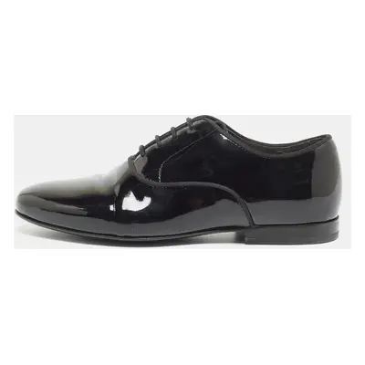 Lanvin Black Patent Leather Lace Up Oxford Size 35.5