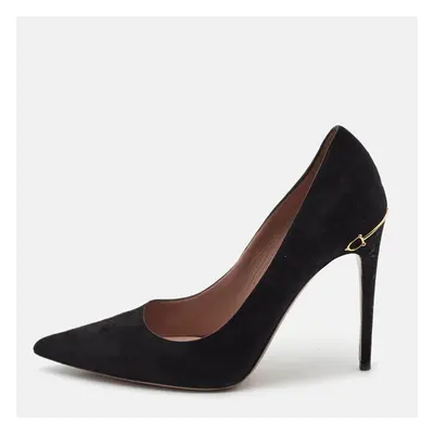 Gucci Black Suede Pointed Toe Pumps Size 37.5