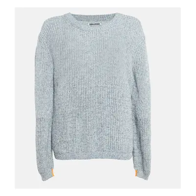 Zadig & Voltaire Blue Rib Knit Kennedy Cop Sweater