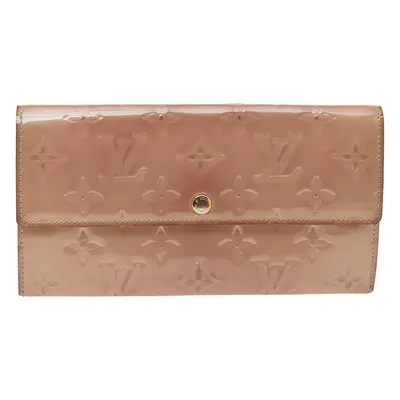 Louis Vuitton Rose Florentine Monogram Vernis Sarah Wallet