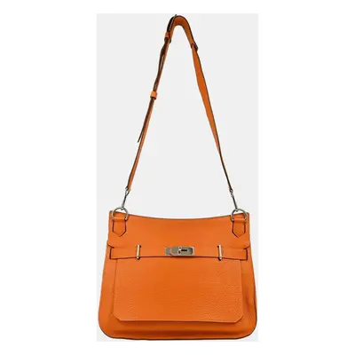 Hermes Orange Taurillon Clemence Jypsiere Shoulder Bag