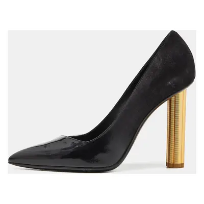 Salvatore Ferragamo Black Nubuck Leather Pointed Toe Pumps Size 39.5