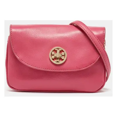 Tory Burch Pink Leather Robinson Crossbody Bag