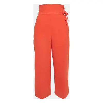 Elisabetta Franchi Orange Crepe Culotte