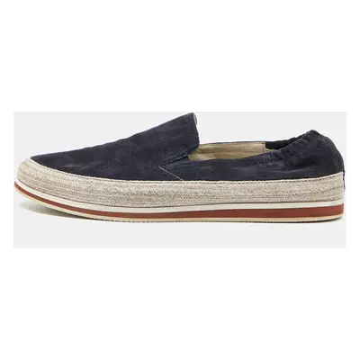 Prada Sport Blue Suede Espadrille Slip On Sneakers Size