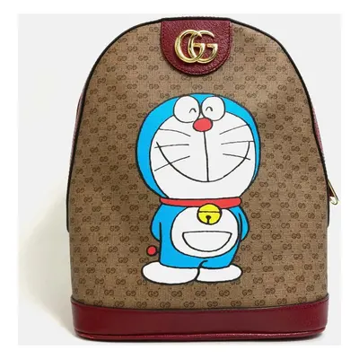 Gucci Beige x Red GG Supreme Backpack