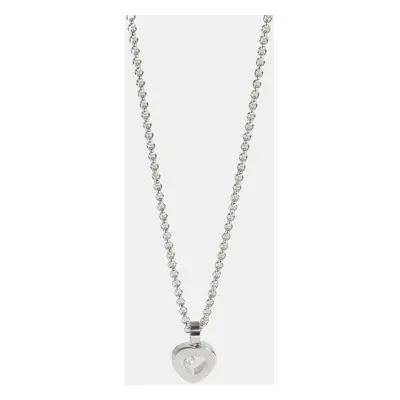 Chopard 18K White Gold and Diamond Happy Diamonds Pendant Necklace