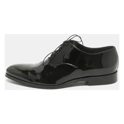 Dior Black Patent Leather Lace Up Oxfords Size 41.5