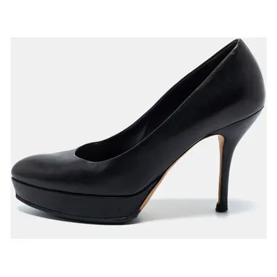 Gucci Black Leather Platform Pumps Size