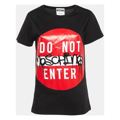 Moschino Couture Do Not Enter Print Cotton T-Shirt