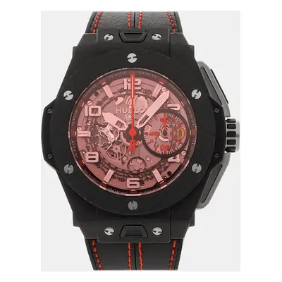 Hublot Red Carbon Fiber Big Bang Ferrari Automatic Men's Wristwatch mm