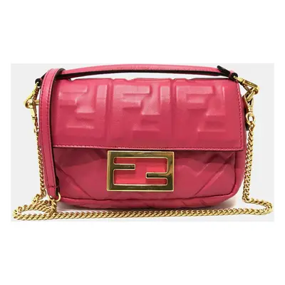 Fendi pink FF Chain bag