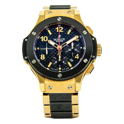 Hublot Black 18K Yellow Gold Big Bang Men's Wristwatch MM