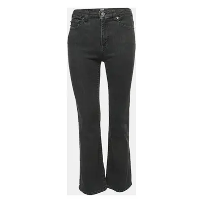 Love Moschino Black Washed Denim Cropped Jeans Waist 27"