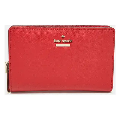 Kate Spade Red Leather French Wallet