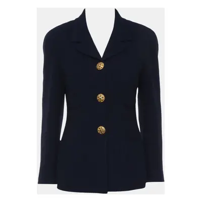 Chanel Blue Vintage Gold Buttons Blazer