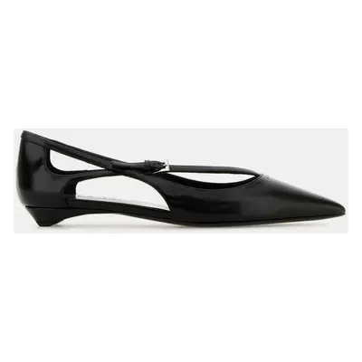 Prada Black Leather Ballet Flats Pumps EU