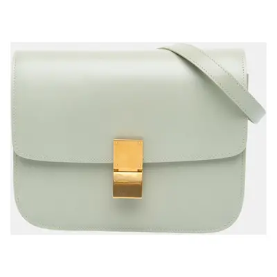 Celine Green Medium Calfskin Classic Box