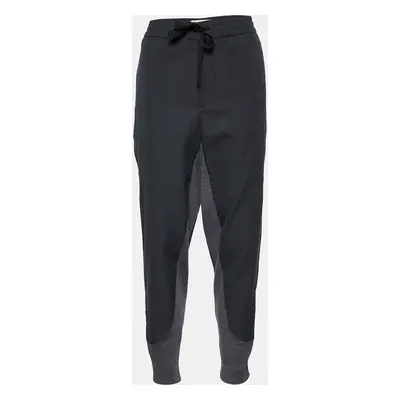 Marni Grey Wool Zipper Hem Paneled Trousers