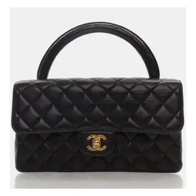 Chanel Black Lambskin Medium Kelly Flap Bag