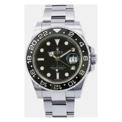 Rolex Black Stainless Steel GMT-Master II Automatic Men's Wristwatch mm