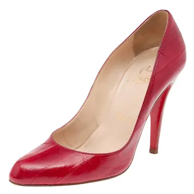 Christian Louboutin Red Eel Leather Pumps Size